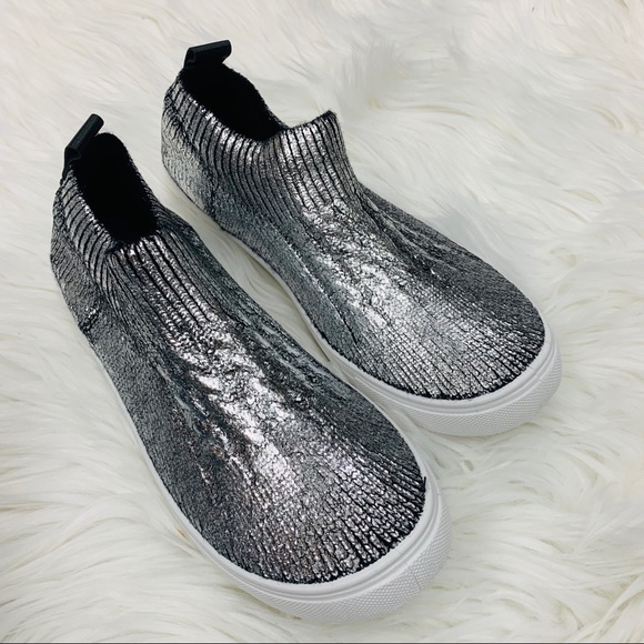 Silver metallic sock sneaker - Picture 6 of 6